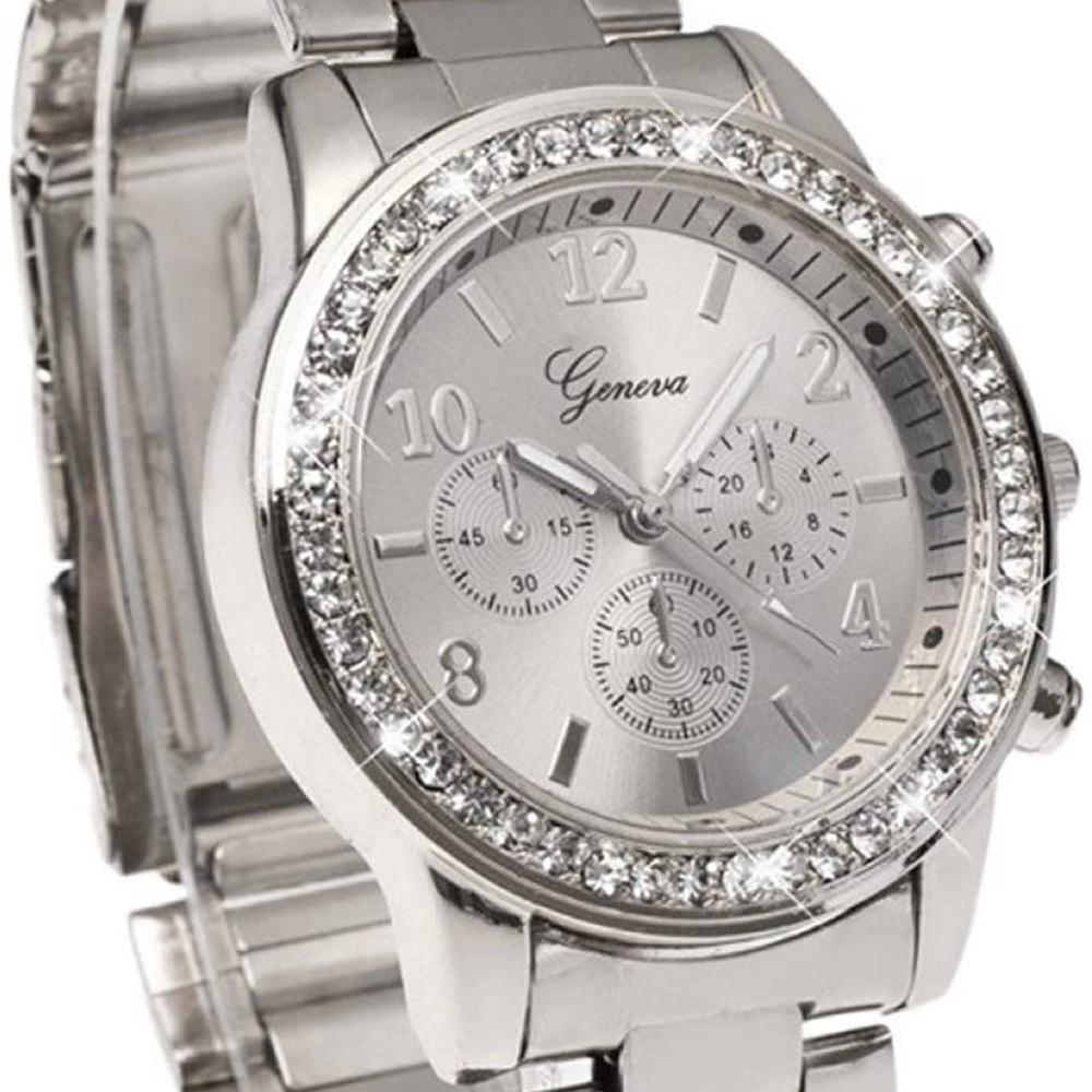 Geneva watch. Watch does not work. Simply a fashion accessory.